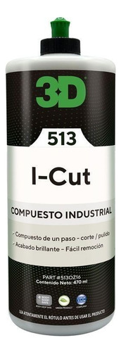 3d I-cut Es Un Pulimento De Un Solo Paso De Grado Industrial