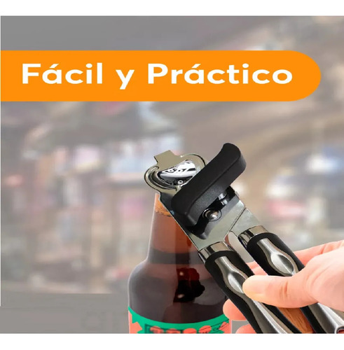 Destapador Abrelatas 2 En 1 Multifuncion Acero Inoxidable