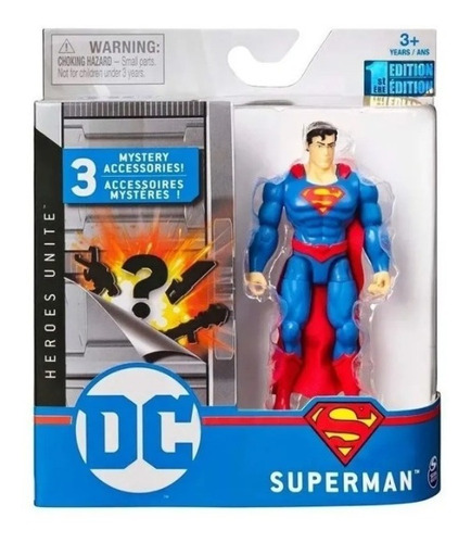 Figura Articulada Superman Dc 10 Cm Liga De La Justicia