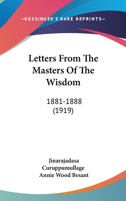 Libro Letters From The Masters Of The Wisdom: 1881-1888 (...