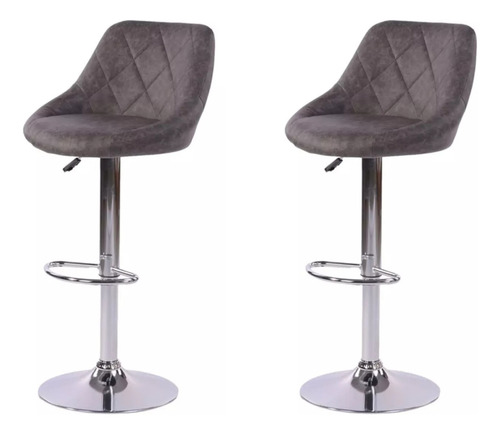 Set 2 Sillas Taburete Banco Para Barra Cocina Respaldo Alto