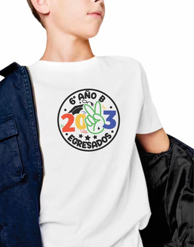 Camisetas Egresados 2023 Personalizadas Talles Niños Escuela