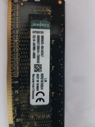 Memória Ram 4gb 1x4gb Kingston Kvr21n15s8/4