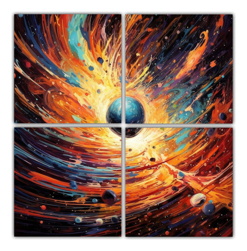 120x120cm Cuadro Abstracto Vitalidad Espacio Nerds 16k