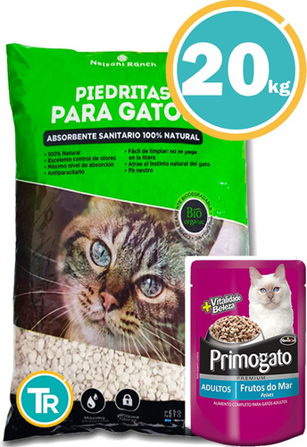 Baño Arena Piedra Sanitaria Gatos 20 Kg + Envío S/cargo