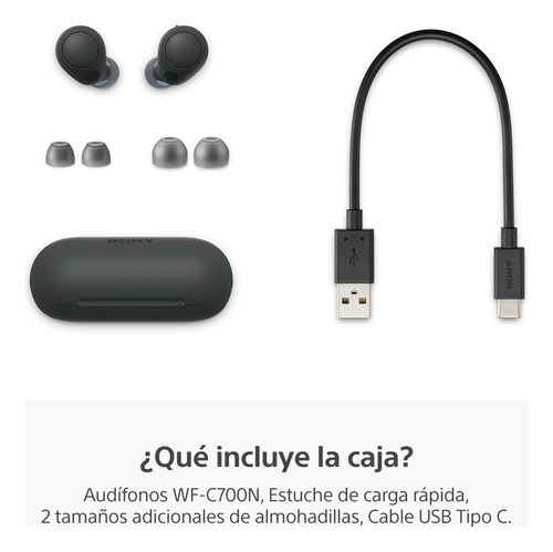 Audífonos Inalámbricos Sony Wf-c700n, color negro - Bueno (Reacondicionado)