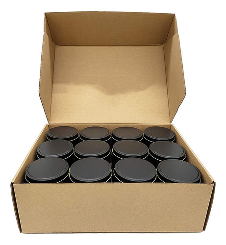 Candle Tins, 24 Pieces, 4 Metal Candle Containers P