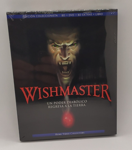 Blu Ray Wishmaster Deluxe 3 Discos Dvd Libro Region B