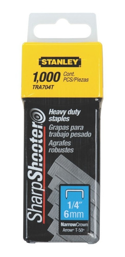 8000 Grapas T50 De 1/4  Para Trabajo Pesado Tra704 Stanley 