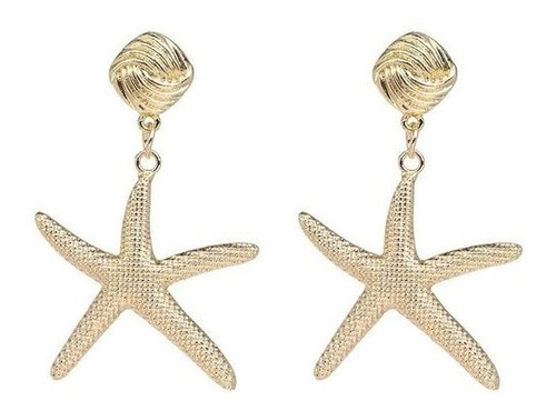 Aretes Largos Con Estrella De Mar 1 Par