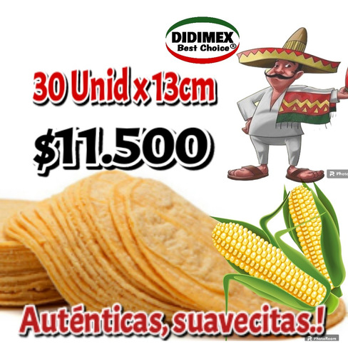 Tortillas De Maiz 32 Unid X 13cm - Unidad a $11