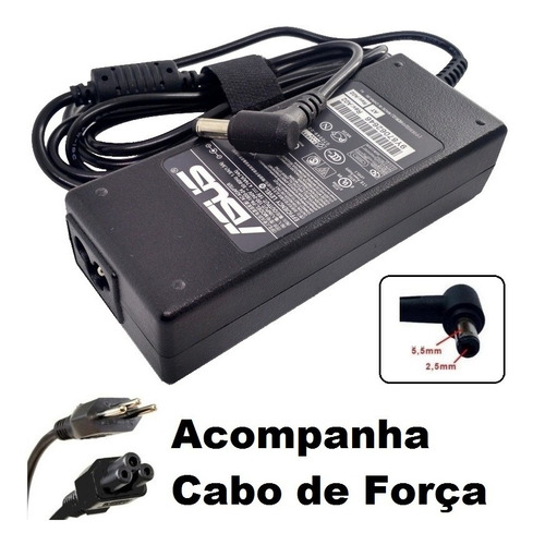 Carregador Para Notebook Asus N53t F55c 19v 4,74a 100% Nova