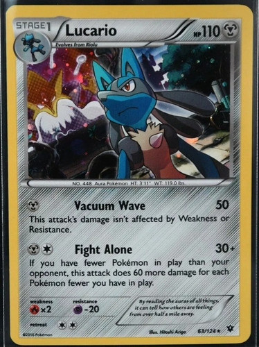 Cartas Pokemon Lucario Holo Alternate