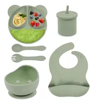 Comprar Set De Alimentación Para Bebe 6 Piezas, Platos De Silicona