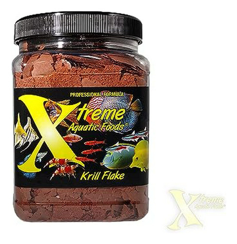 Comida Para Peces - Xtreme Aquatic Foods Krill Flakes 3.5 Oz