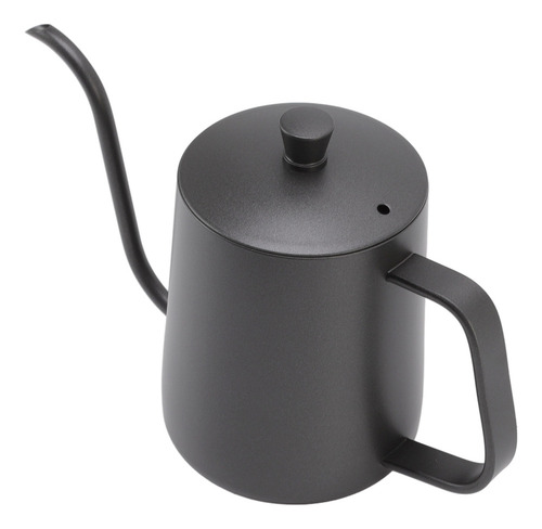 Hervidor Con Cuello De Cisne Negro De Acero Inoxidable