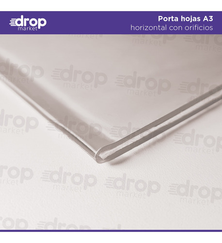 Imagen 3 de 10 de Porta Hojas A3 Sobre Pared | Pet Tipo Acrílico | X 10 U.