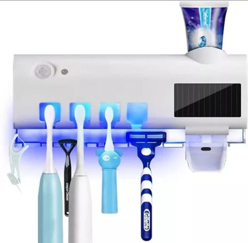 Soporte Esterilizador Cepillos Dispensador Crema Dental