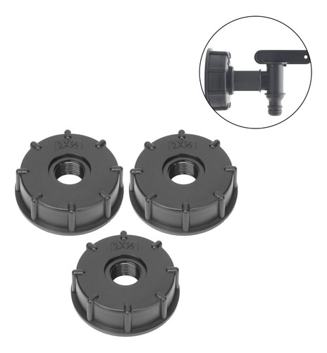 T Drenaje Manguera Rosca Gruesa Conector Tanque Ibc 3 Piezas
