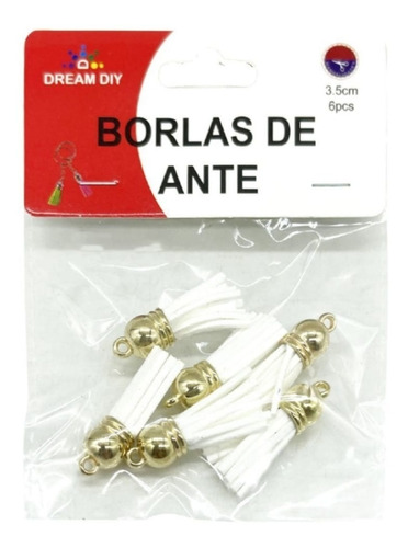 Borlas De Ante Blancas 3.5cm