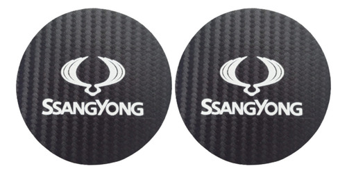 Posavasos Ssangyong 2 Unidades ( Goma) - Automóvil