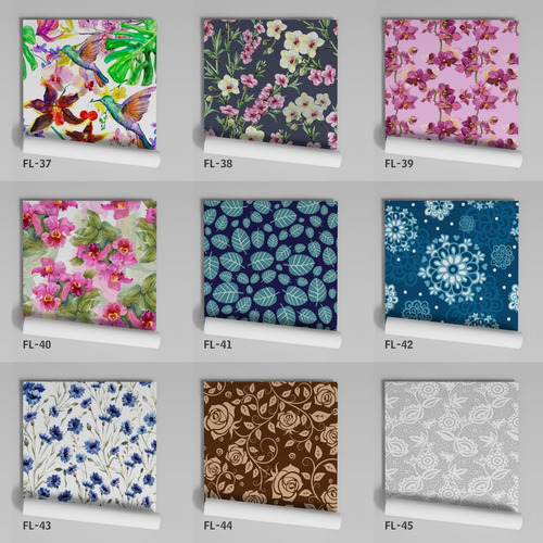 Imagem 9 de 10 de Adesivo Papel De Parede Floral 5,00x3,00m Fl-32