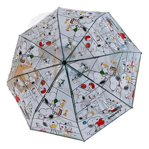 Para 2024 Sombrilla Transparente Snoopy, Totalmente