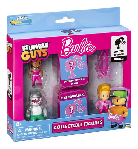 Stumble Guys 6 Figuras Skin Barbie 2 Modelos Edic Limitada