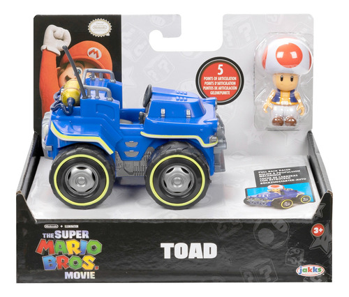 Super Mario Bros La Pelicula Toad Racer Con Figura