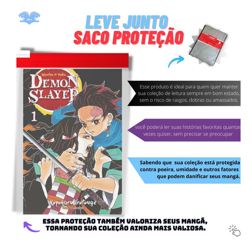 Demon Slayer Mangá Vol. 1 Ao 23 + 5 Volumes Extras - Kimetsu No Yaiba Coleção Completa Em Português