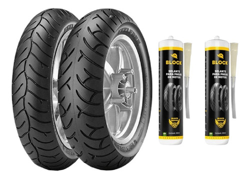 Par Pneu 120/70r15 + 160/60r14 Feelfree Metzeler + Selantes