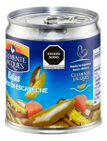 Chiles Jalapeños Clemente Jacques Rajas En Escabeche 220 G
