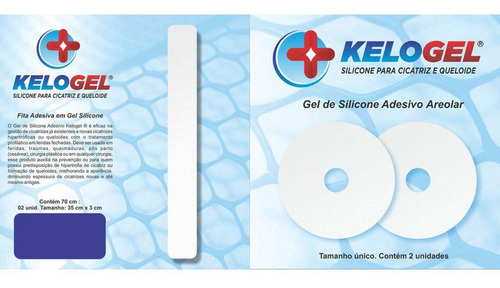 Kit 3 - 1 Par Adesivo Areolar + 1 Fita Silicone 70cm Kelogel