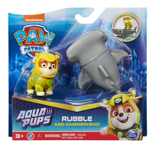 Paw Patrol Aqua Pups - Rubble Y Tiburón Martillo
