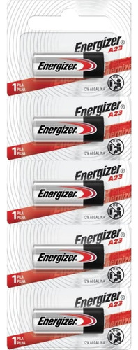 5 X Pilas A23 ENERGIZER 12V Pilas Alcalinas Alarmas Controles Remotos Portones