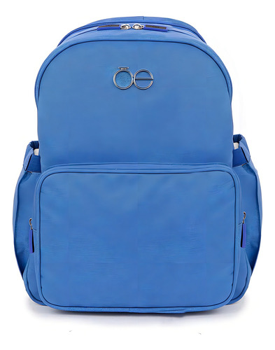 Pañalera Mochila Cloe Mom & Baby Con Bambineto Plegable Color Azul