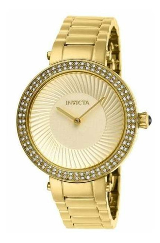 Reloj Mujer Invicta Specialty Crystal Oro Dial Oro Tone Beze