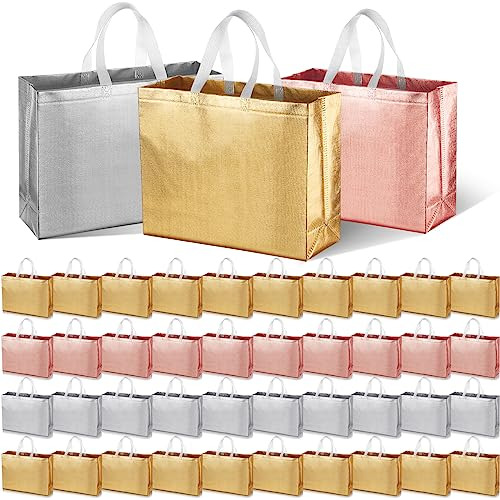 150 Pcs Reusable Gift Tote Bags Grocery Bags With Handl...