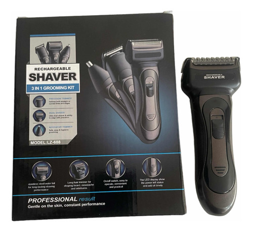 Rasuradora Shaver 3 In 1 Grooming Kit, Afeitadora.