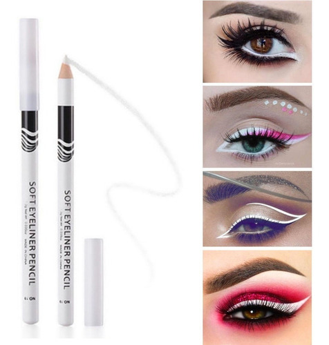 Imagen 1 de 9 de Lapiz Delineador Blanco Iluminador Ojos Cejas Microblading