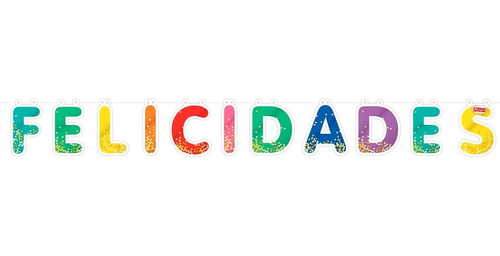 Guirnalda Frase Felicidades 3d Confetti 3 Mts Multicolor -cc