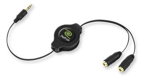 Retrak Retractil 3.5mm Macho A Dual 3.5mm Cable De Audio Hem