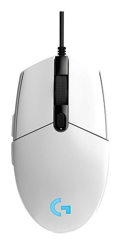 Mouse Óptico Logitech G203 Usb Rgb 8.000 Dpi Gamer Branco