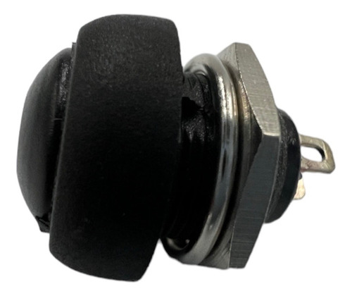 Apagador Botón Negro Timbre 16.6x17.5mm 12volts Pieza B33020
