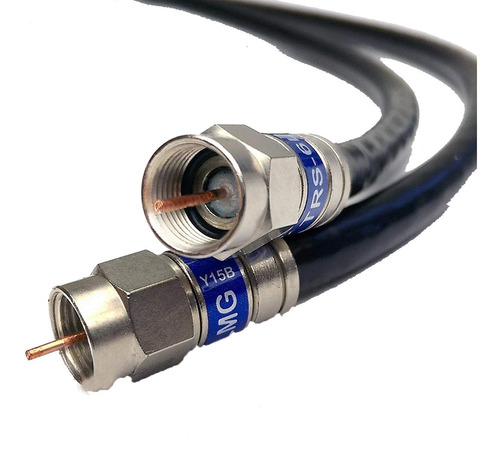 Cable Coaxial Rg-6 Con Campanas 10 Metros