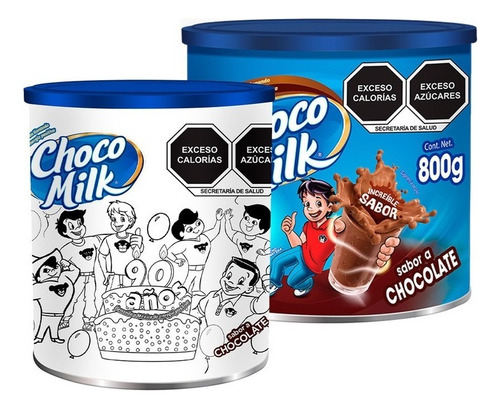 Choco Milk Colors Paquete Con 2 Latas De 800g C/u Sabor Chocolate