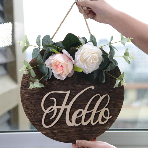 30cm Flor Olá Sinal De Boas-vindas Grinaldas Rosa