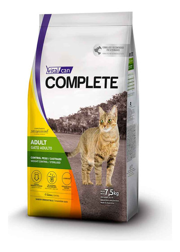 Vital Can Complete Control Peso 7.5kg ( Gatos Castrados)