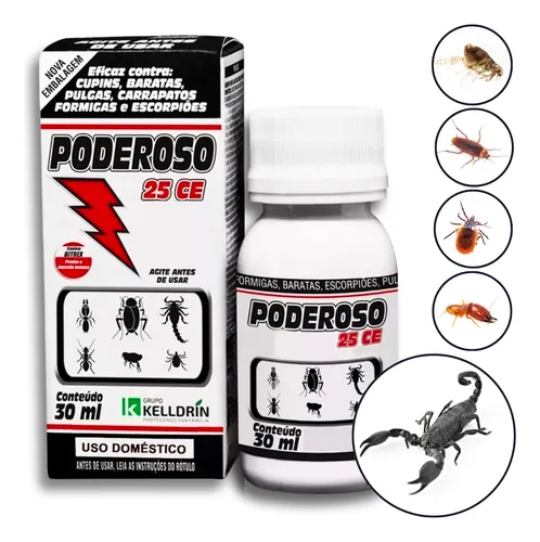 comprar Poderoso 25 Ce Inseticida Cupim Pulga Carrapato Barata