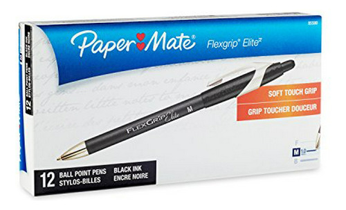 Paper Mate 85580 Flexgrip Elite Bolígrafos Retráctiles, Punt